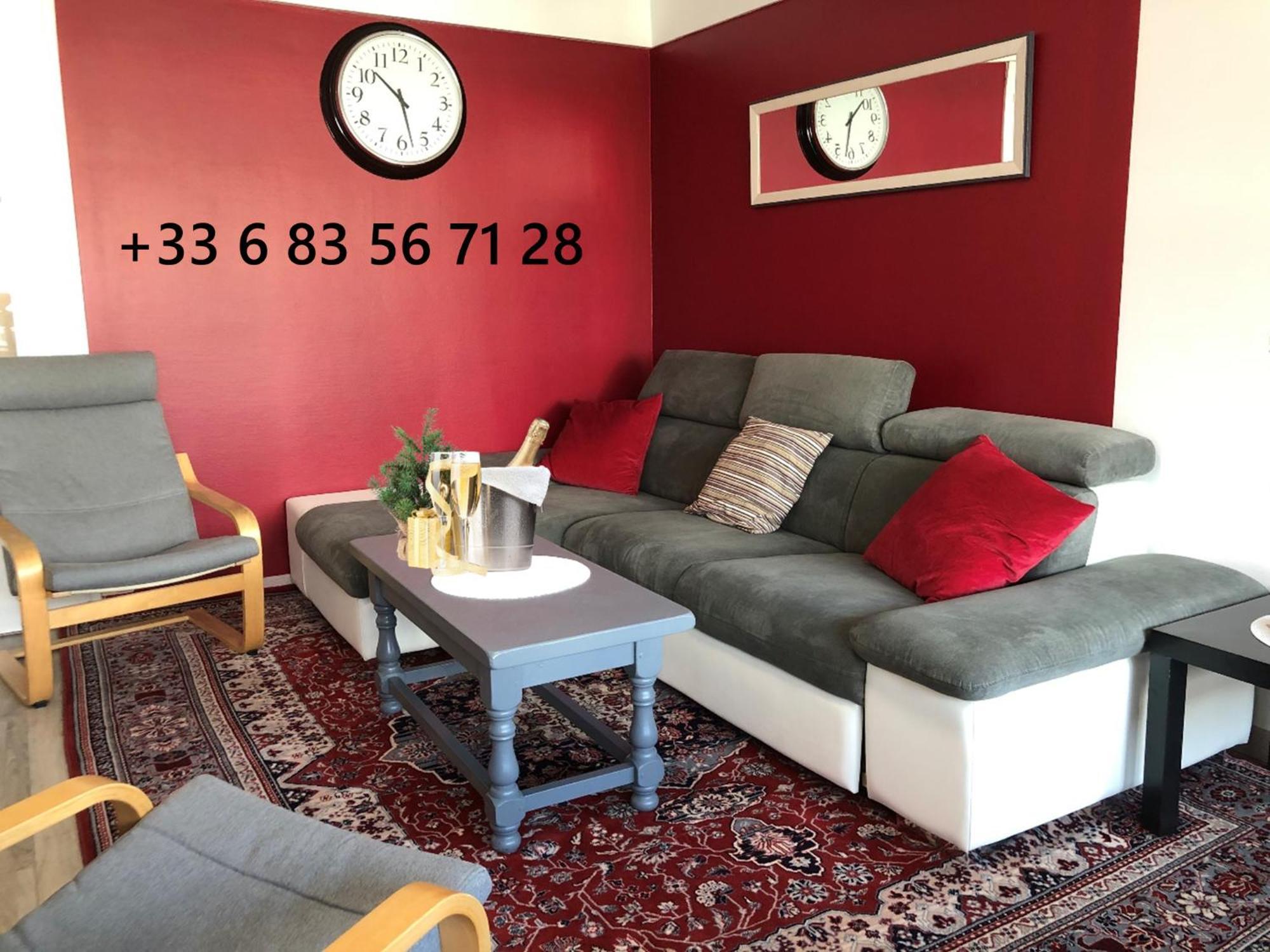 Bedinreims "Burgundy Bottle" 110M2 Exceptional, 4 Chambres Doubles, 2 Bain, Free Park & Wifi, Tout Equipe Eksteriør bilde